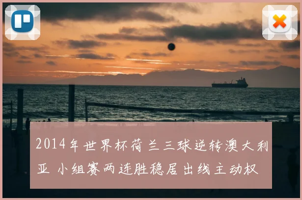 2014年世界杯荷兰三球逆转澳大利亚 小组赛两连胜稳居出线主动权